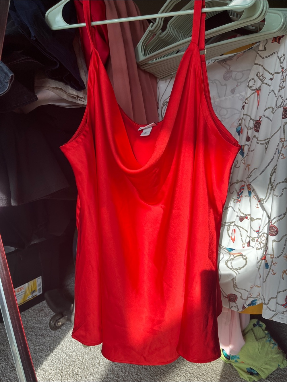 Ava & Viv - Vibrant Red Satin Camisole